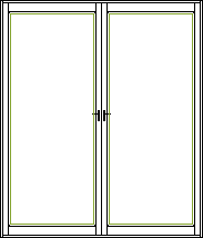 illustration of an aluminium entrance double door